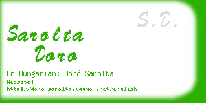 sarolta doro business card